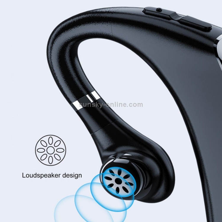 DS800 Bluetooth 5.0 Universal Hanging Ear Style Business Sports Wireless Bluetooth Earphone, Classic Version (Black)