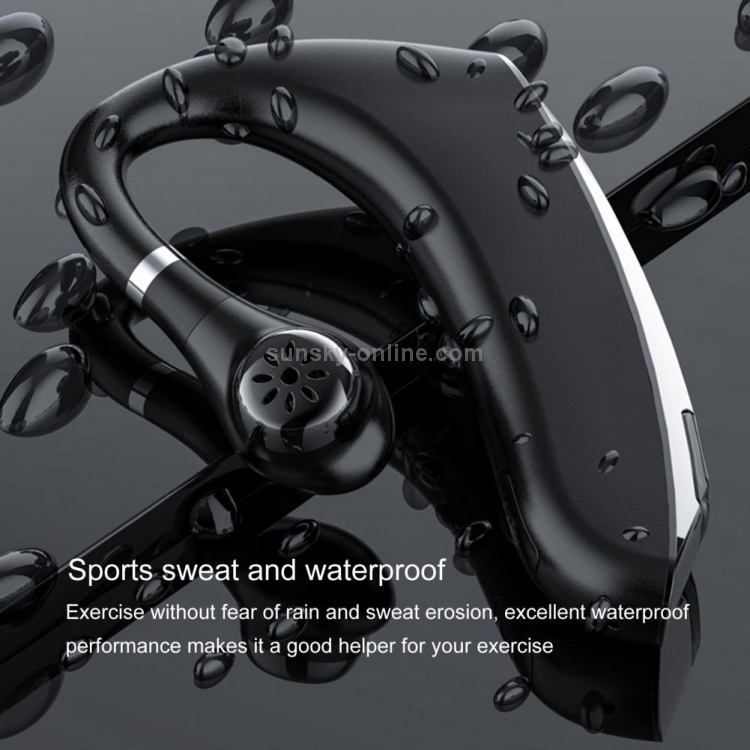 DS800 Bluetooth 5.0 Universal Hanging Ear Style Business Sports Wireless Bluetooth Earphone, Classic Version (Black)