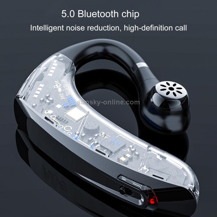 DS800 Bluetooth 5.0 Universal Hanging Ear Style Business Sports Wireless Bluetooth Earphone, Classic Version (Black)