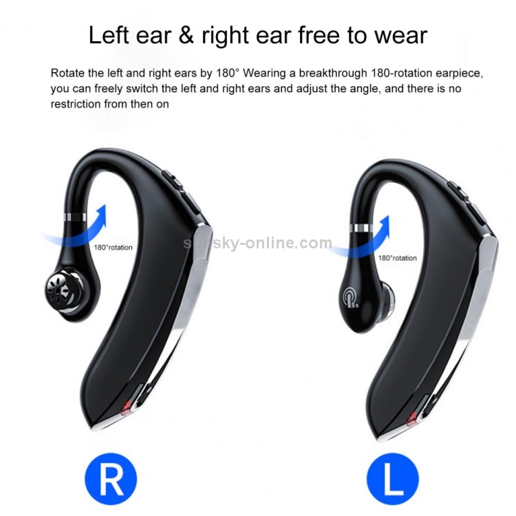 DS800 Bluetooth 5.0 Universal Hanging Ear Style Business Sports Wireless Bluetooth Earphone, Upgrade Version (Black) DS800 Bluetooth 5.0 Universal Hanging Ear Style Business Sports Wireless Bluetooth Earphone, Upgrade Version (Black)