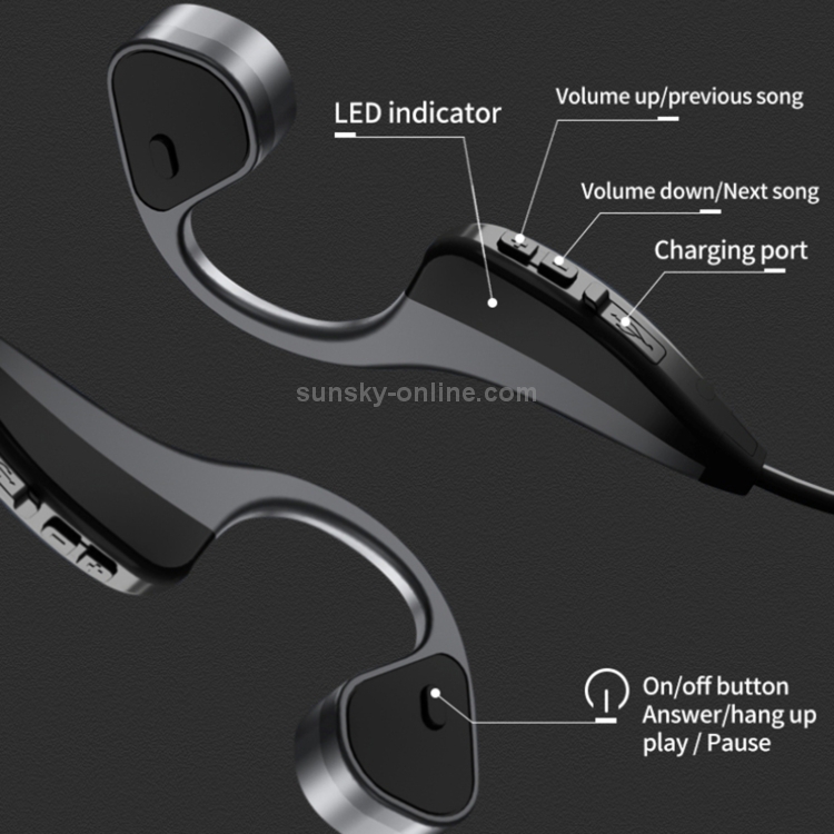 K8 Bone Conduction Bluetooth 5.0 Sports Running Earphone (Black) K8 Bone Conduction Bluetooth 5.0 Sports Running Earphone (Black)