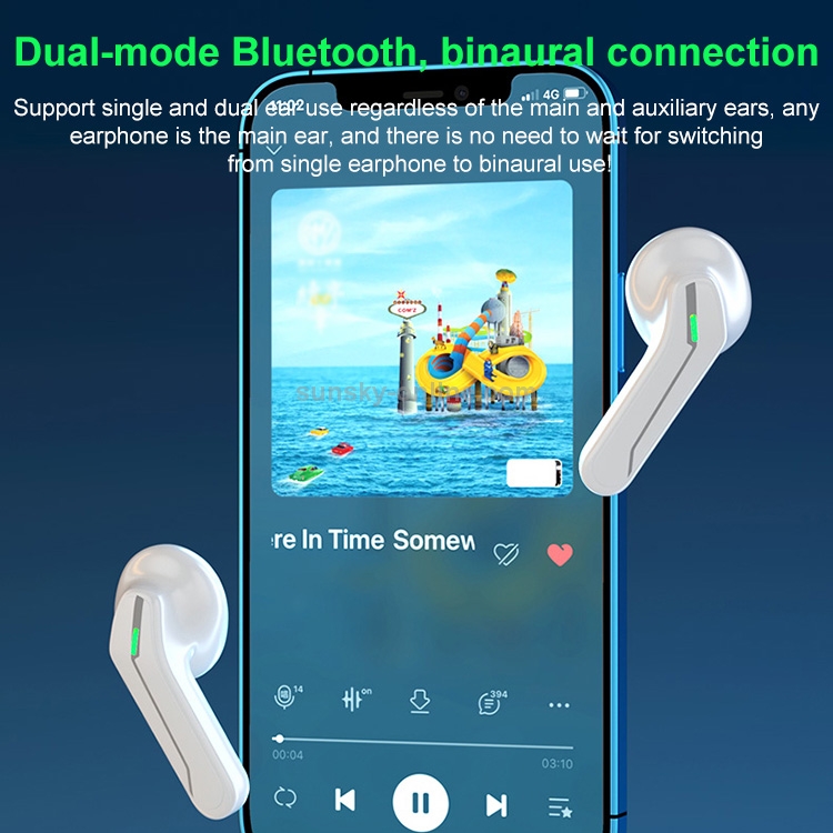 Casque Bluetooth sans fil Lenovo XT85 TWS Gaming (Blanc)