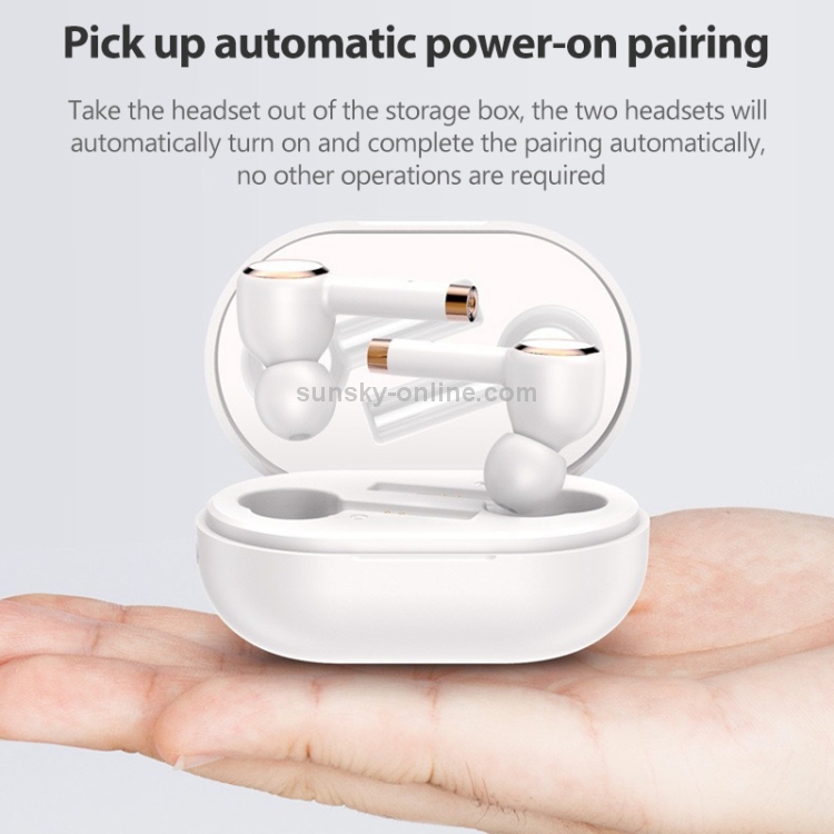 L2 TWS Stereo Bluetooth 5.0 Wireless Earphone with Charging Box, Support Automatic Pairing(Black)