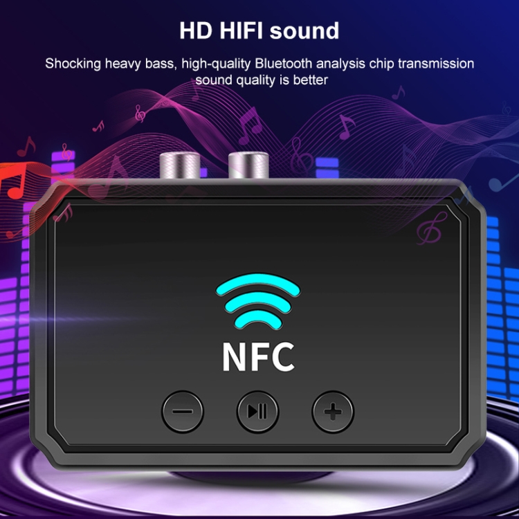 T36 NFC Bluetooth 5.0 Receiver Transmitter Headset Car Audio Player - 6