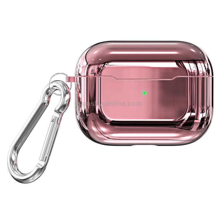 Custodia protettiva morbida per placcatura auricolare wireless AirPods Pro  (oro rosa)