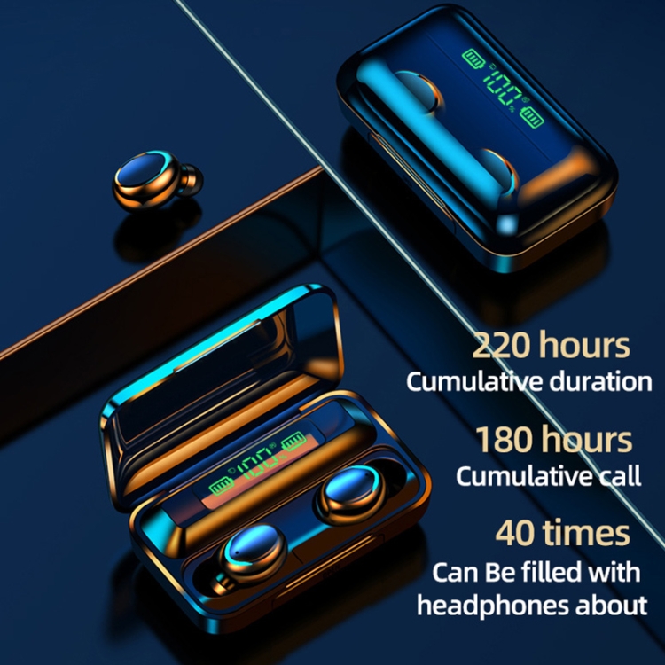 F9-5C LED Light + Digital Display Noise Reduction Bluetooth Earphone(White) F9-5C LED Light + Digital Display Noise Reduction Bluetooth Earphone(White)