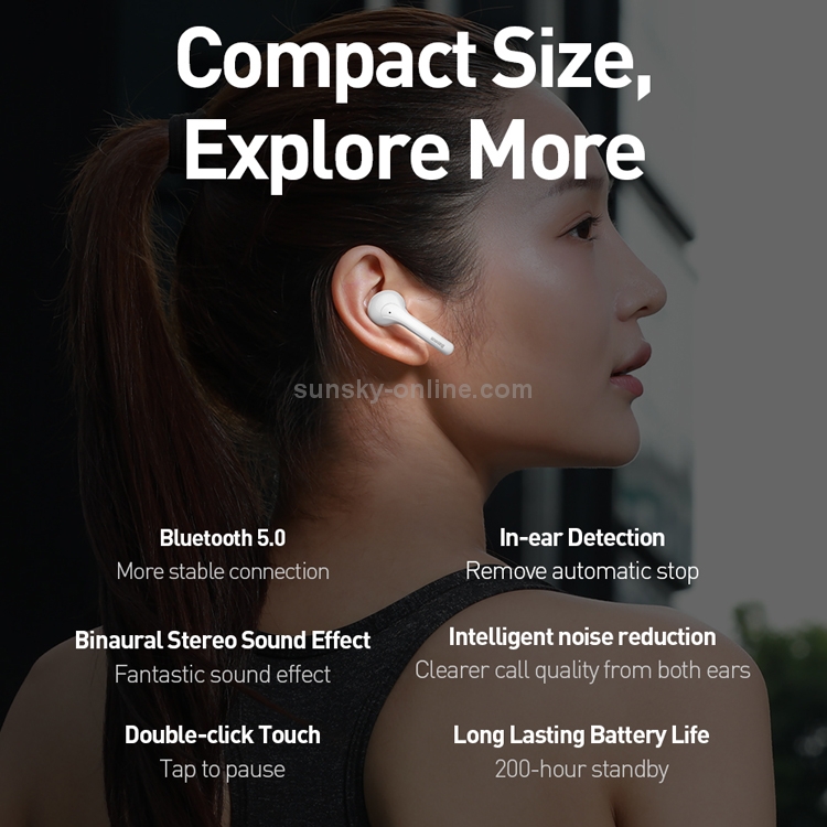 Baseus Encok W07 Bluetooth 5.0 Wireless Bluetooth Earphone(White) Baseus Encok W07 Bluetooth 5.0 Wireless Bluetooth Earphone(White)