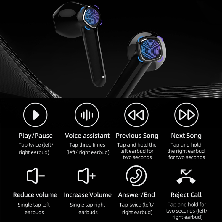 Mibro S1 IPX5 Waterproof TWS Bluetooth 5.3 ENC Noise Reduction Earphone with Mic(Black) Mibro S1 IPX5 Waterproof TWS Bluetooth 5.3 ENC Noise Reduction Earphone with Mic(Black)