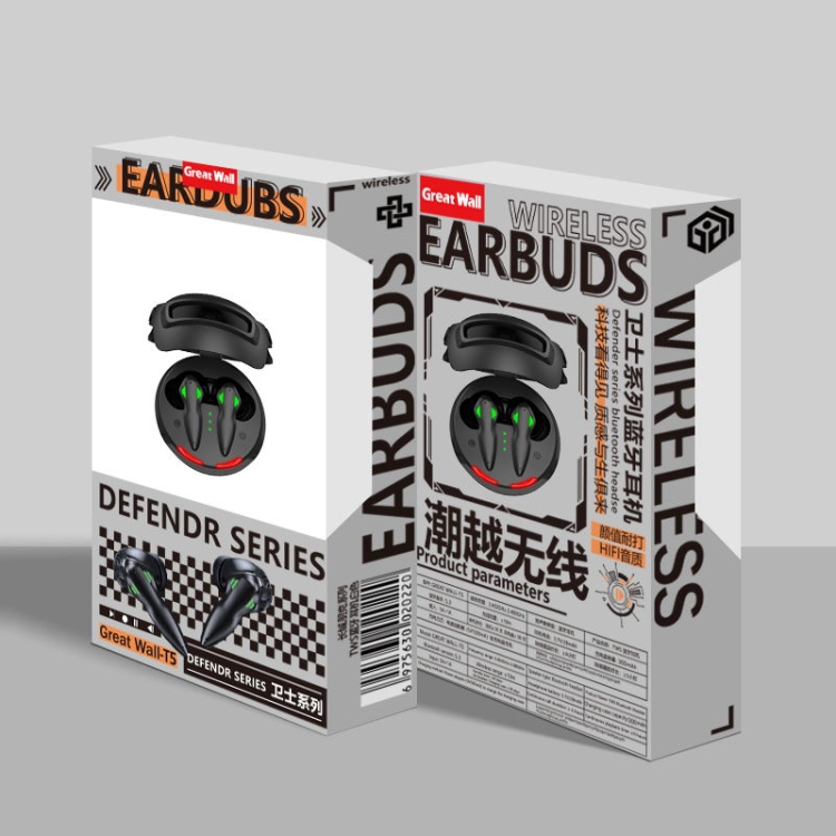 Great Wall T5 TWS Noise Reduction Bluetooth Wireless Earphone(Black) Great Wall T5 TWS Noise Reduction Bluetooth Wireless Earphone(Black)