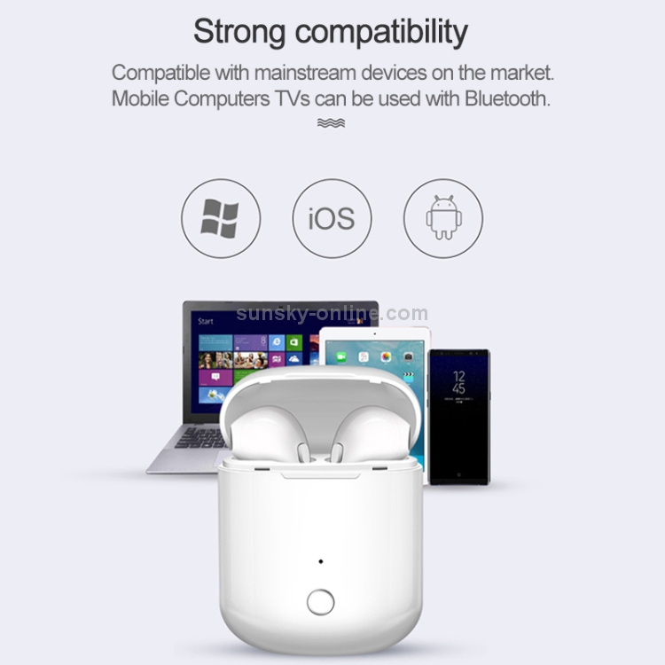 i8S TWS Bluetooth Headset 5.0 Copper Ring Speaker Double Ear True Stereo Touch Bluetooth Headset i8S TWS Bluetooth Headset 5.0 Copper Ring Speaker Double Ear True Stereo Touch Bluetooth Headset