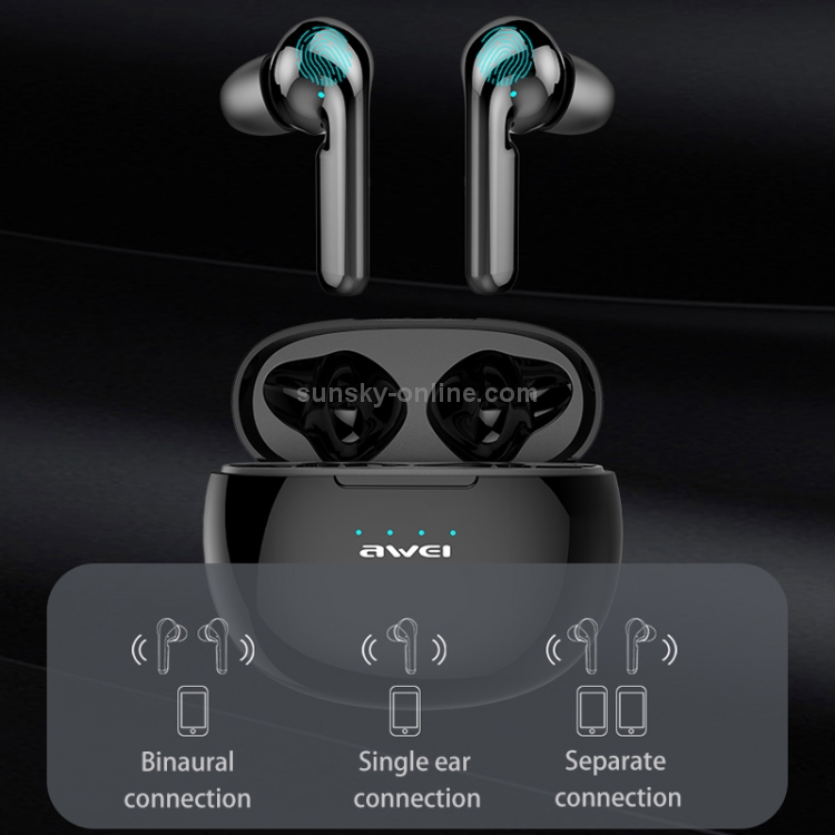 awei T15 TWS Bluetooth V5.0 Ture Wireless Sports Headset with Charging Case(Black) awei T15 TWS Bluetooth V5.0 Ture Wireless Sports Headset with Charging Case(Black)