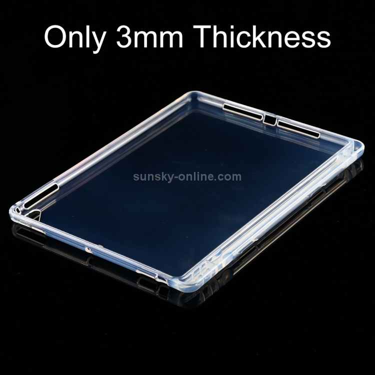 For iPad Air / Air 2 3mm Shockproof Transparent Protective Case with Pen Slot For iPad Air / Air 2 3mm Shockproof Transparent Protective Case with Pen Slot