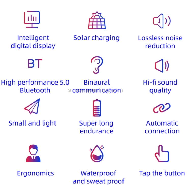 Air6 Plus Bluetooth 5.0 Mini Solar Charging Sport Wireless Bluetooth Earphone with Charging Box Air6 Plus Bluetooth 5.0 Mini Solar Charging Sport Wireless Bluetooth Earphone with Charging Box