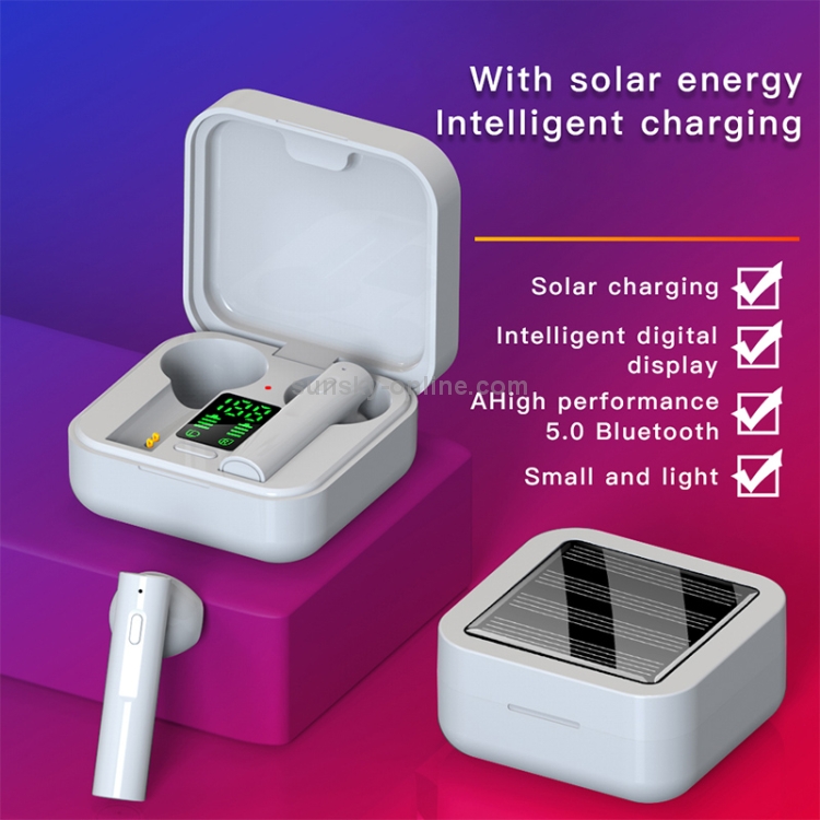 Air6 Plus Bluetooth 5.0 Mini Solar Charging Sport Wireless Bluetooth Earphone with Charging Box Air6 Plus Bluetooth 5.0 Mini Solar Charging Sport Wireless Bluetooth Earphone with Charging Box