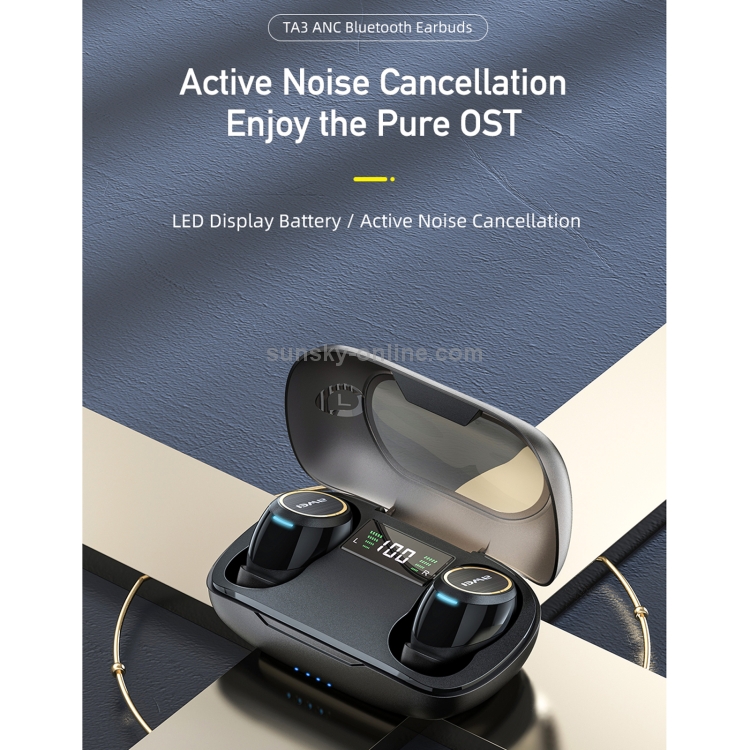awei TA3 Bluetooth 5.0 ANC Active Noise Reduction Wireless Bluetooth Earphone (Black) awei TA3 Bluetooth 5.0 ANC Active Noise Reduction Wireless Bluetooth Earphone (Black)
