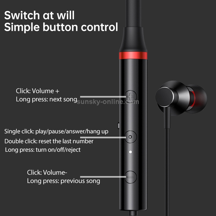 Original Lenovo HE05X IPX5 Waterproof Neck-mounted Bluetooth Earphone with Magnetic & Wire Control Function (Red) Original Lenovo HE05X IPX5 Waterproof Neck-mounted Bluetooth Earphone with Magnetic & Wire Control Function (Red)