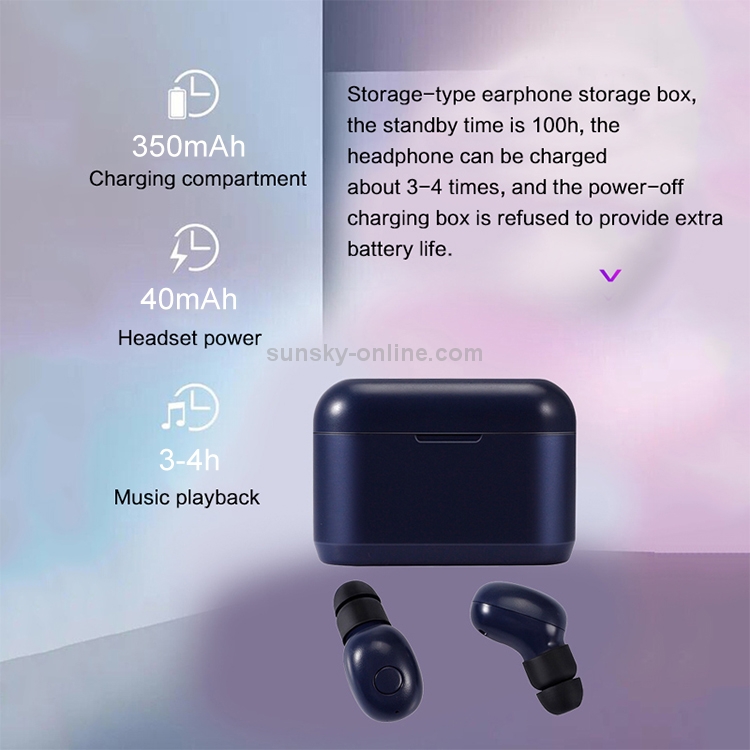 DT-4 IPX Waterproof Bluetooth 5.0 Wireless Bluetooth Earphone with 350mAh Magnetic Charging Box, Support for Calling(Silver) DT-4 IPX Waterproof Bluetooth 5.0 Wireless Bluetooth Earphone with 350mAh Magnetic Charging Box, Support for Calling(Silver)