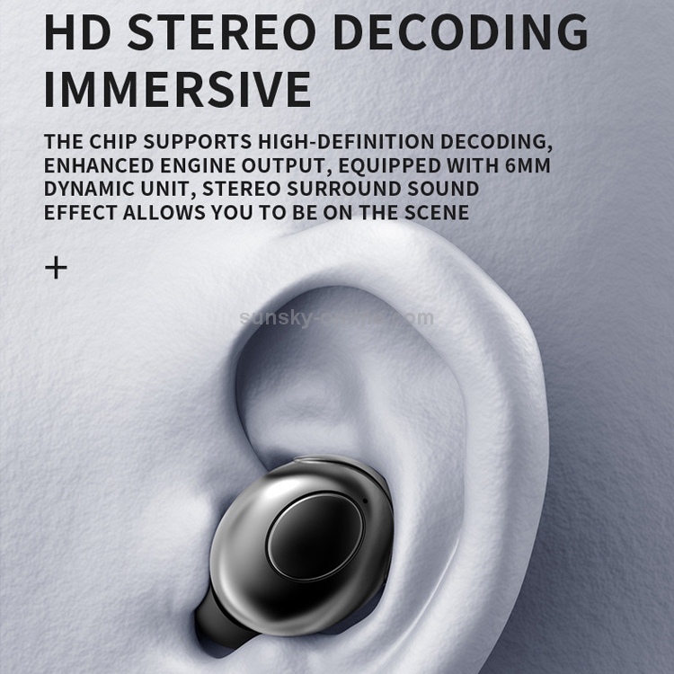 H8 IPX6 Waterproof Button Version Mini Bluetooth Earphone with Star Ring Charging Box, Support Call & Voice Assistant(Black) H8 IPX6 Waterproof Button Version Mini Bluetooth Earphone with Star Ring Charging Box, Support Call & Voice Assistant(Black)