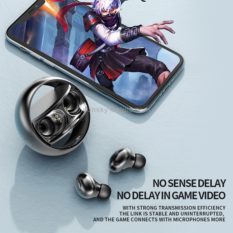 H8 IPX6 Waterproof Button Version Mini Bluetooth Earphone with Star Ring Charging Box, Support Call & Voice Assistant(Black) H8 IPX6 Waterproof Button Version Mini Bluetooth Earphone with Star Ring Charging Box, Support Call & Voice Assistant(Black)