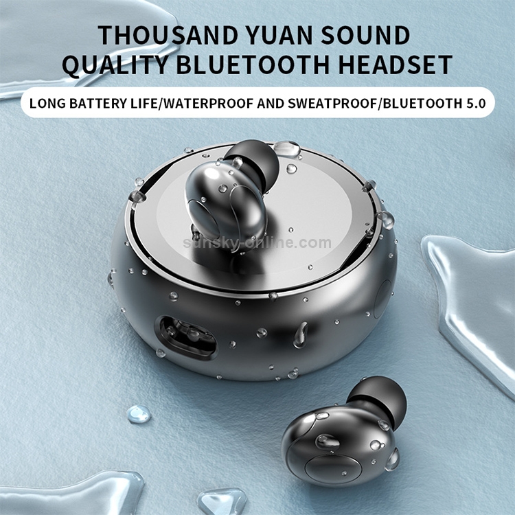 H8 IPX6 Waterproof Button Version Mini Bluetooth Earphone with Star Ring Charging Box, Support Call & Voice Assistant(Black) H8 IPX6 Waterproof Button Version Mini Bluetooth Earphone with Star Ring Charging Box, Support Call & Voice Assistant(Black)