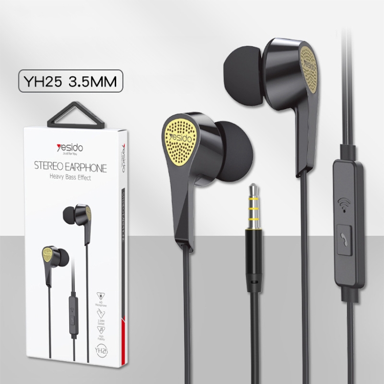 Yesido YH25 3.5mm In-Ear Wired Earphone, Length: 1.2m Yesido YH25 3.5mm In-Ear Wired Earphone, Length: 1.2m