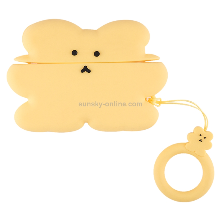 For AirPods Pro Thick Version Cartoon Character Silicone Earphone Protective Case with Hanging Ring(Yellow) For AirPods Pro Thick Version Cartoon Character Silicone Earphone Protective Case with Hanging Ring(Yellow)