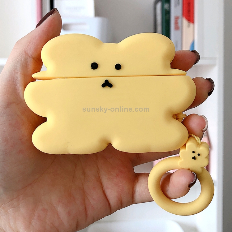 For AirPods Pro Thick Version Cartoon Character Silicone Earphone Protective Case with Hanging Ring(Yellow) For AirPods Pro Thick Version Cartoon Character Silicone Earphone Protective Case with Hanging Ring(Yellow)