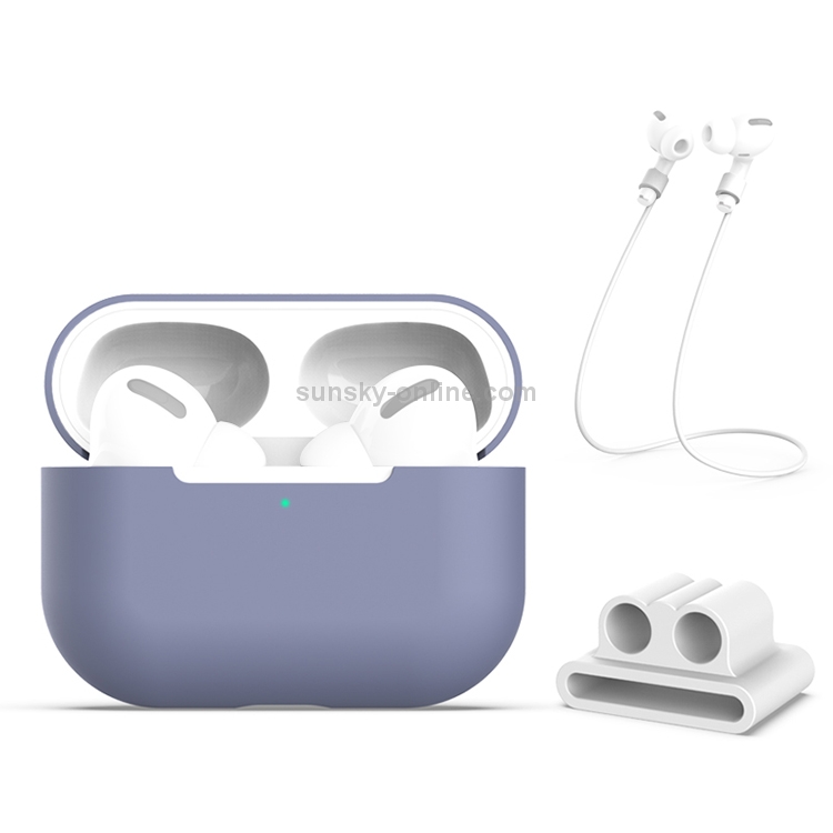  Funda para Airpods, kit de accesorios para Airpods, 2 paquetes  de funda protectora de silicona para Apple Airpods con cinturón  antipérdida, gancho para la oreja de Airpods para Apple AirPods de