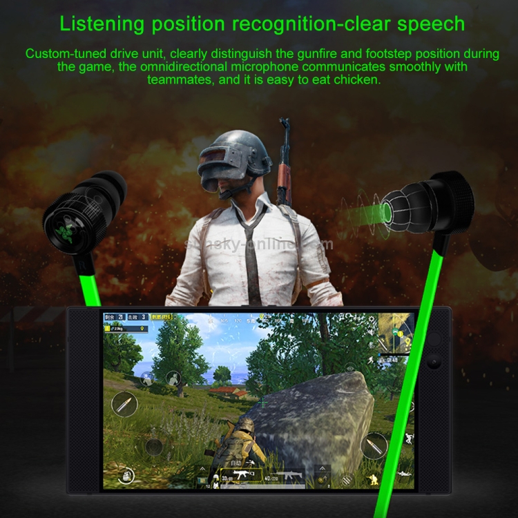 Razer Hammerhead Pro V2 Aluminum Wired Gaming Headset With Microphone Green Black