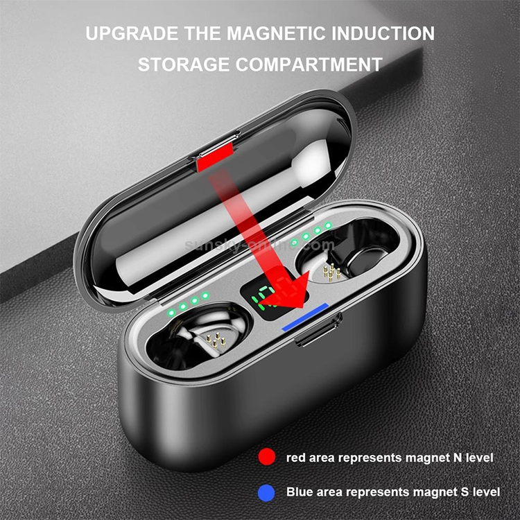F9 TWS V5.0 Touch Control Binaural Wireless Bluetooth Headset with Breathing Light and Digital Display F9 TWS V5.0 Touch Control Binaural Wireless Bluetooth Headset with Breathing Light and Digital Display