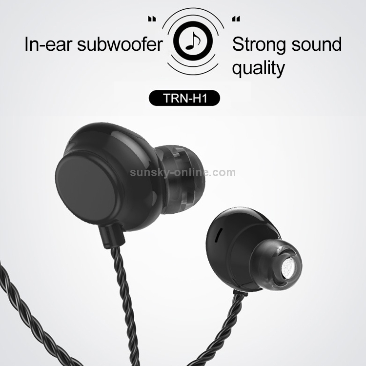 TRN H1 Single Dynamic Unit 3.5mm In Ear Earphone HIFI Running Sports Earphone Metal Stereo Bass Headset, with Mic TRN H1 Single Dynamic Unit 3.5mm In Ear Earphone HIFI Running Sports Earphone Metal Stereo Bass Headset, with Mic