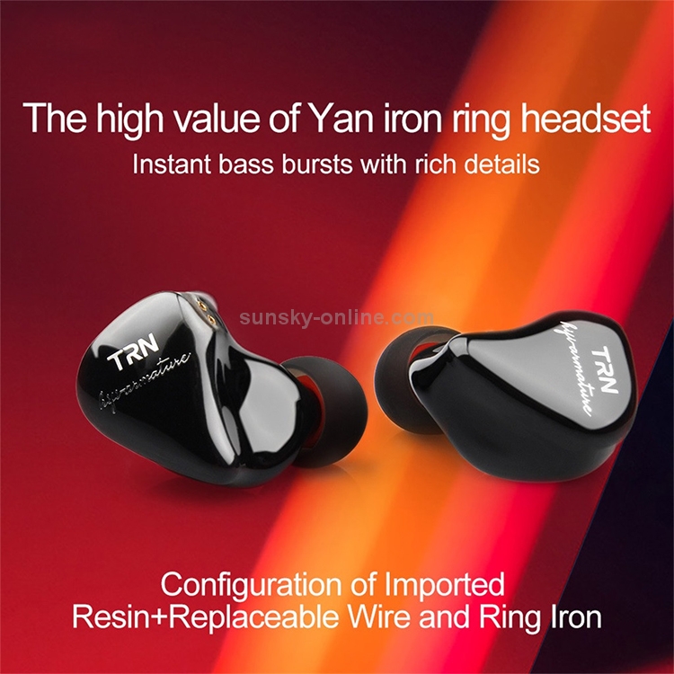 TRN IM1 Hybrid In Ear Earphone Monitor Running Sport HiFi Headset with Detachable 0.75mm 2Pin Connection, without Mic(Red) TRN IM1 Hybrid In Ear Earphone Monitor Running Sport HiFi Headset with Detachable 0.75mm 2Pin Connection, without Mic(Red)