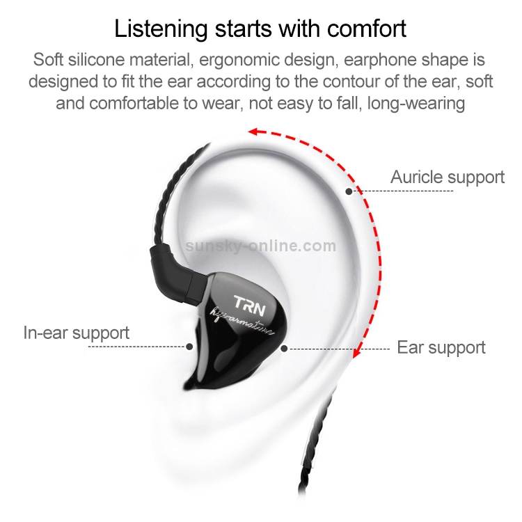 TRN IM1 Hybrid In Ear Earphone Monitor Running Sport HiFi Headset with Detachable 0.75mm 2Pin Connection, without Mic(Red) TRN IM1 Hybrid In Ear Earphone Monitor Running Sport HiFi Headset with Detachable 0.75mm 2Pin Connection, without Mic(Red)