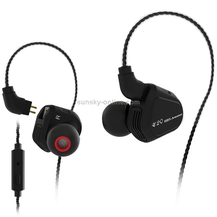 TRN V20 Hybrid In Ear Earphone Monitor Running Sport HiFi Headset with Detachable 2Pin Connection, with Mic(Black) TRN V20 Hybrid In Ear Earphone Monitor Running Sport HiFi Headset with Detachable 2Pin Connection, with Mic(Black)