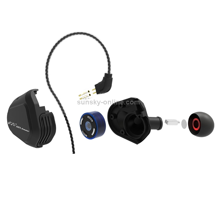 TRN V20 Hybrid In Ear Earphone Monitor Running Sport HiFi Headset with Detachable 2Pin Connection, with Mic(Black) TRN V20 Hybrid In Ear Earphone Monitor Running Sport HiFi Headset with Detachable 2Pin Connection, with Mic(Black)