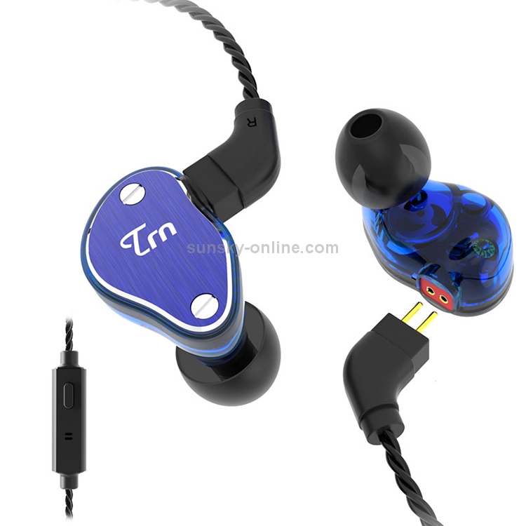 TRN V60 Hybrid In Ear Earphone Monitor Running Sport HiFi Headset with Detachable 2Pin Connection, with Mic(Blue) TRN V60 Hybrid In Ear Earphone Monitor Running Sport HiFi Headset with Detachable 2Pin Connection, with Mic(Blue)
