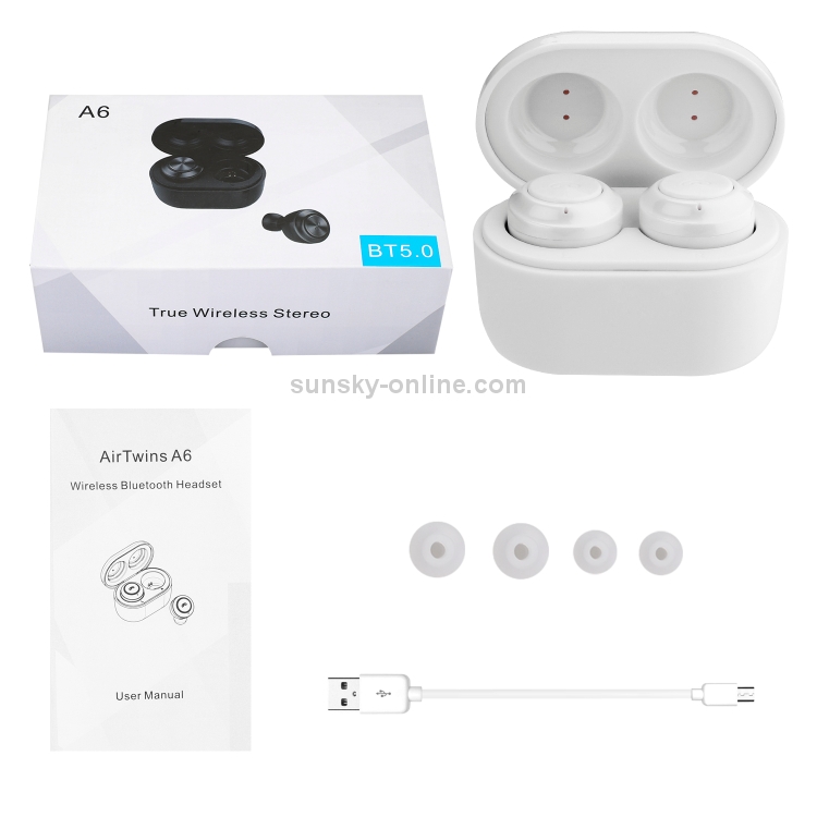 BTH A6 Wireless Bluetooth 5.0 Earphone with Magnetic Charging Box