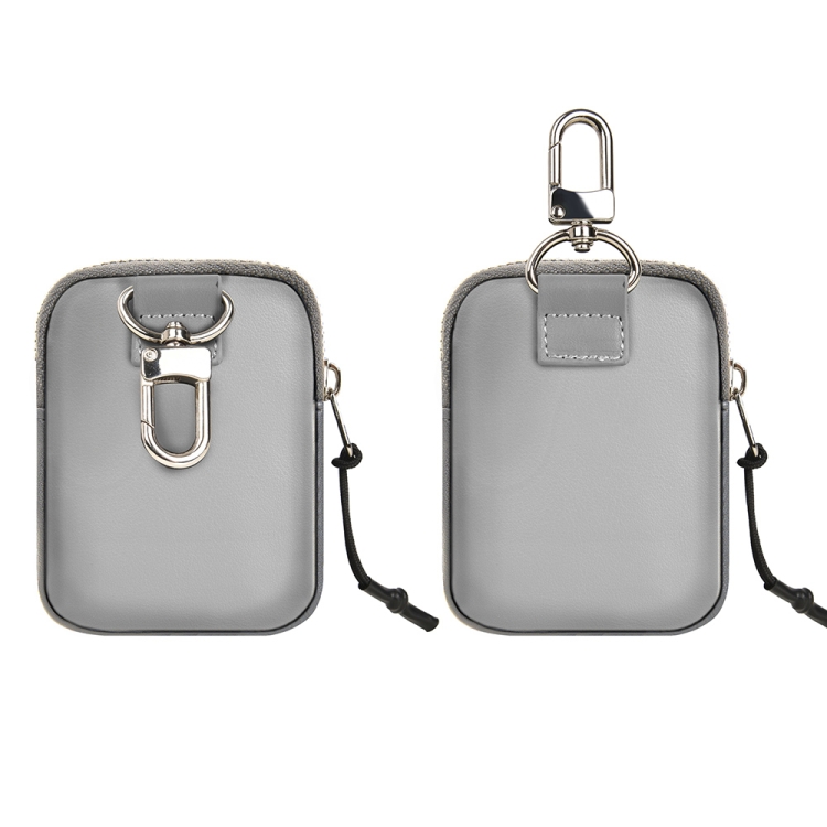 WIWU E-Pouch Portable Leather Earphone Bag(Grey) WIWU E-Pouch Portable Leather Earphone Bag(Grey)