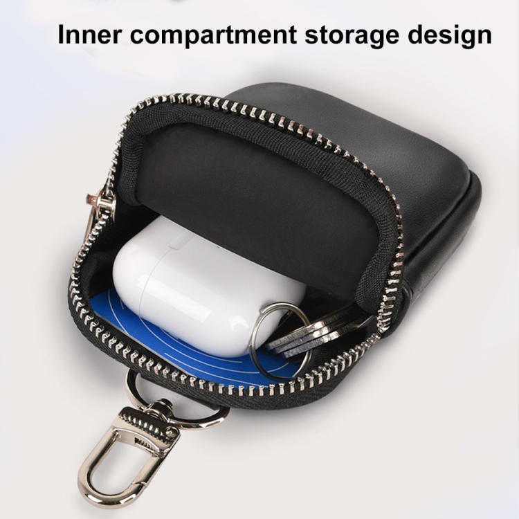 WIWU E-Pouch Portable Leather Earphone Bag(Grey) WIWU E-Pouch Portable Leather Earphone Bag(Grey)