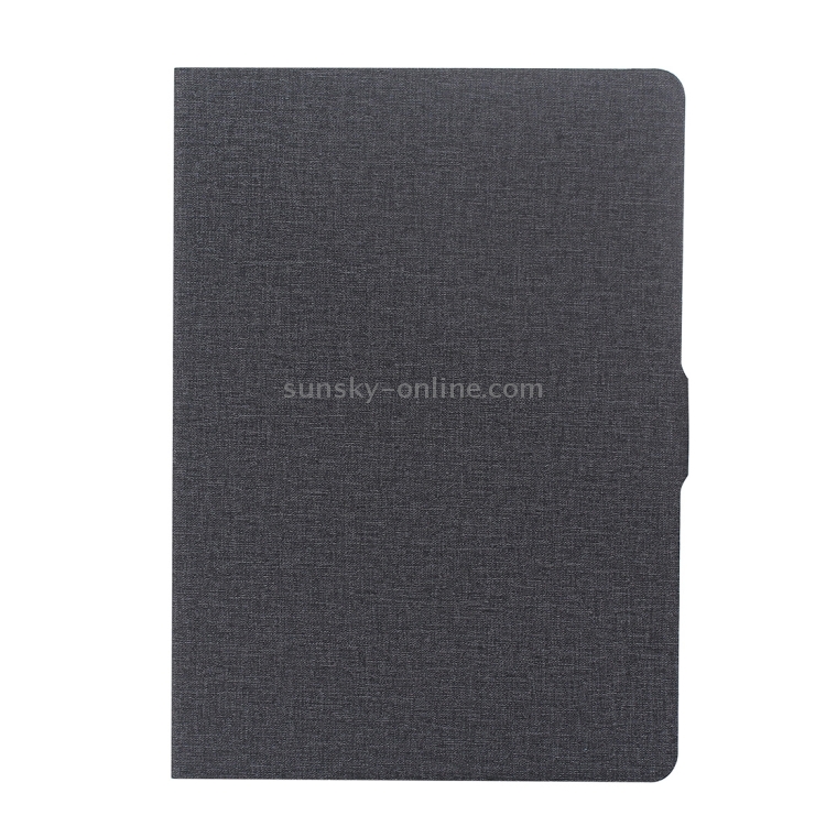 For iPad Air / iPad Air 2 / iPad Pro 9.7 / iPad 9.7 (2018) & iPad 9.7 (2017) Cloth Texture Horizontal Flip Leather Case with Holder & Sleep / Wake-up Function(Black)