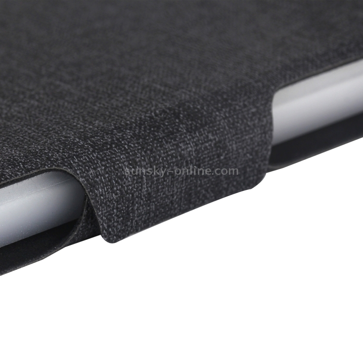 For iPad Air / iPad Air 2 / iPad Pro 9.7 / iPad 9.7 (2018) & iPad 9.7 (2017) Cloth Texture Horizontal Flip Leather Case with Holder & Sleep / Wake-up Function(Black)