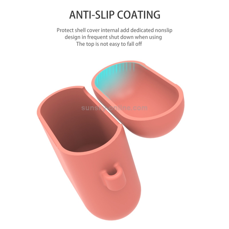 Earphones Thicken Split Anti-fall Silicone Case with Carabiner for Apple Airpods(Purple + Yellow) Earphones Thicken Split Anti-fall Silicone Case with Carabiner for Apple Airpods(Purple + Yellow)