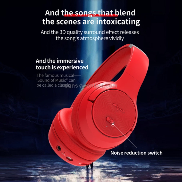 ZEALOT B36 Folding Headband Bluetooth Stereo Music Headset (Red) ZEALOT B36 Folding Headband Bluetooth Stereo Music Headset (Red)
