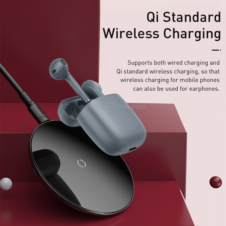 Baseus NGW04P-0G TWS IP54 Waterproof Bluetooth 5.0 Touch Bluetooth Earphone with Charging Box, Support Call & Voice Assistant & QI Wireless Charging(Grey) Baseus NGW04P-0G TWS IP54 Waterproof Bluetooth 5.0 Touch Bluetooth Earphone with Charging Box, Support Call & Voice Assistant & QI Wireless Charging(Grey)