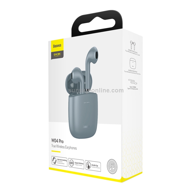 Baseus NGW04P-0G TWS IP54 Waterproof Bluetooth 5.0 Touch Bluetooth Earphone with Charging Box, Support Call & Voice Assistant & QI Wireless Charging(Grey) Baseus NGW04P-0G TWS IP54 Waterproof Bluetooth 5.0 Touch Bluetooth Earphone with Charging Box, Support Call & Voice Assistant & QI Wireless Charging(Grey)