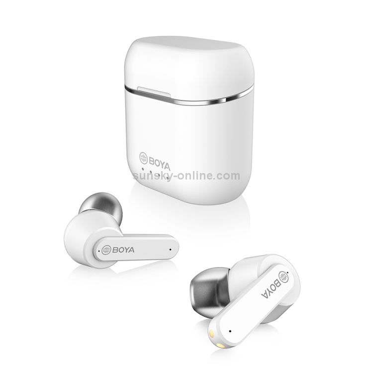 BOYA BY-AP4 True Wireless In-ear Stereo Headphones Bluetooth 5.0 Earphones (White)