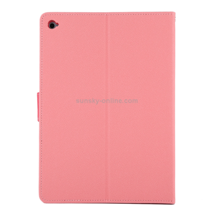 GOOSPERY FANCY DIARY for iPad Air 2 Cross Texture Leather Case with Card Slot & Holder & Wallet(Pink) GOOSPERY FANCY DIARY for iPad Air 2 Cross Texture Leather Case with Card Slot & Holder & Wallet(Pink)
