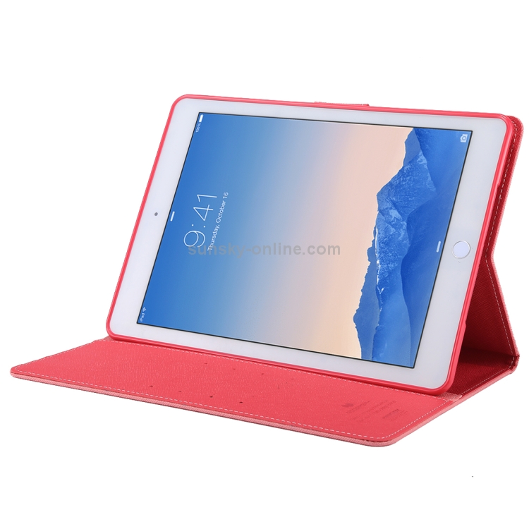 GOOSPERY FANCY DIARY for iPad Air 2 Cross Texture Leather Case with Card Slot & Holder & Wallet(Pink) GOOSPERY FANCY DIARY for iPad Air 2 Cross Texture Leather Case with Card Slot & Holder & Wallet(Pink)