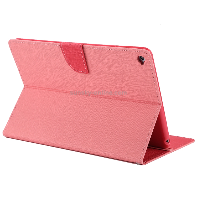 GOOSPERY FANCY DIARY for iPad Air 2 Cross Texture Leather Case with Card Slot & Holder & Wallet(Pink) GOOSPERY FANCY DIARY for iPad Air 2 Cross Texture Leather Case with Card Slot & Holder & Wallet(Pink)