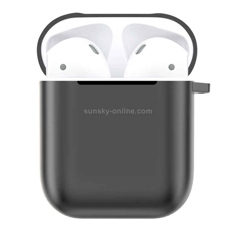Electroplated TPU Earphones Shockproof Protective Case for Apple AirPods 1 / 2(Black) Electroplated TPU Earphones Shockproof Protective Case for Apple AirPods 1 / 2(Black)